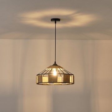 Pakabinamas sietynas 1xE27/15W/230V smėlio spalva