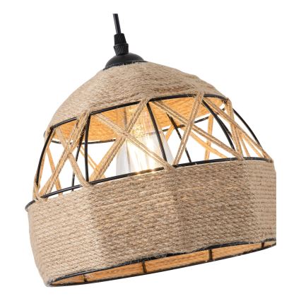 Pakabinamas sietynas 1xE27/15W/230V smėlio spalva