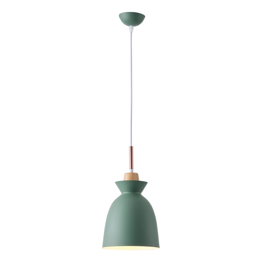 Pakabinamas sietynas 1xE27/15W/230V žalia diametras 19,5 cm
