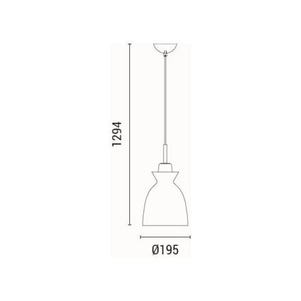 Pakabinamas sietynas 1xE27/15W/230V žalia diametras 19,5 cm