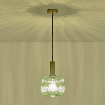 Pakabinamas sietynas 1xE27/15W/230V žalia pr. 20 cm