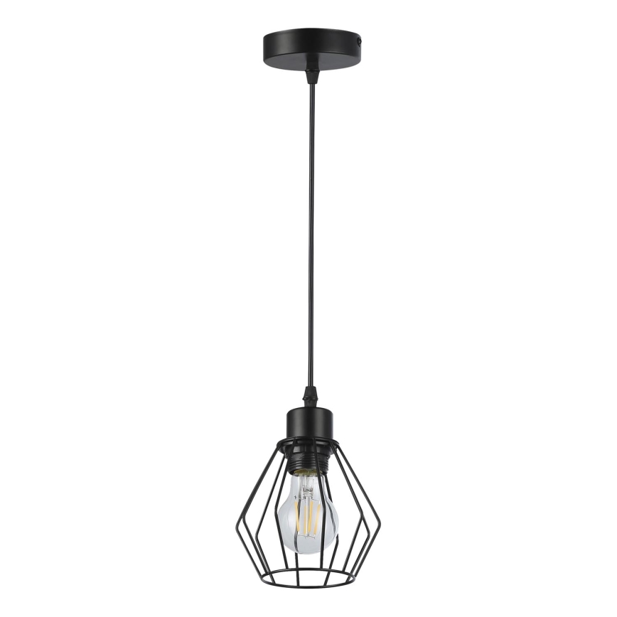 Pakabinamas sietynas 1xE27/35W/230V diametras 18 cm juoda