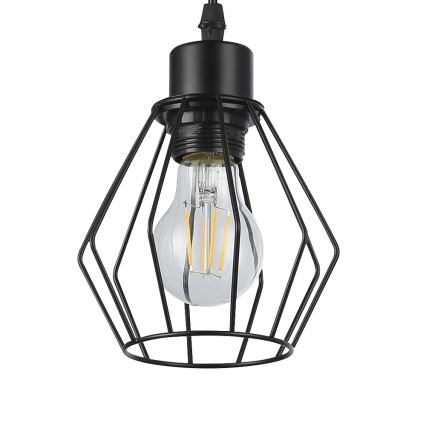 Pakabinamas sietynas 1xE27/35W/230V diametras 18 cm juoda