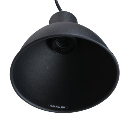 Pakabinamas sietynas 1xE27/40W/230V bukas/juoda