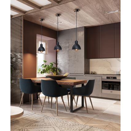 Pakabinamas sietynas 1xE27/40W/230V bukas/juoda