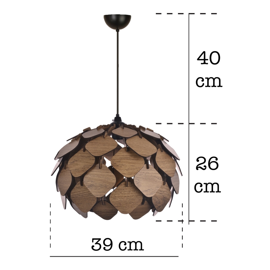 Pakabinamas sietynas 1xE27/40W/230V ruda