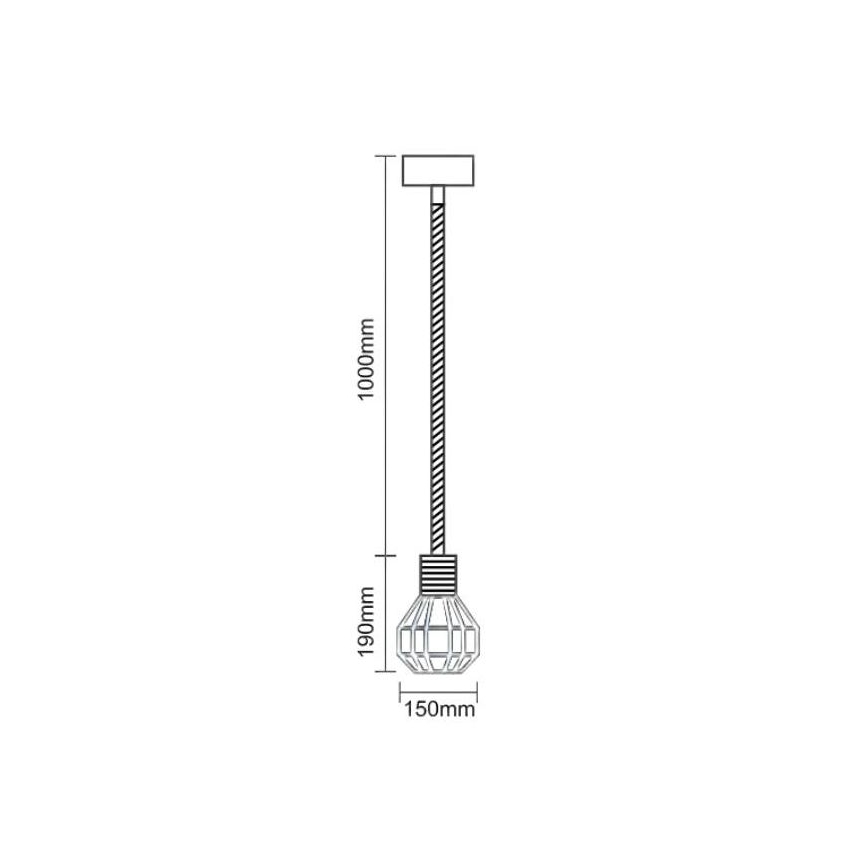 Pakabinamas sietynas 1xE27/60W/230V diametras 15 cm