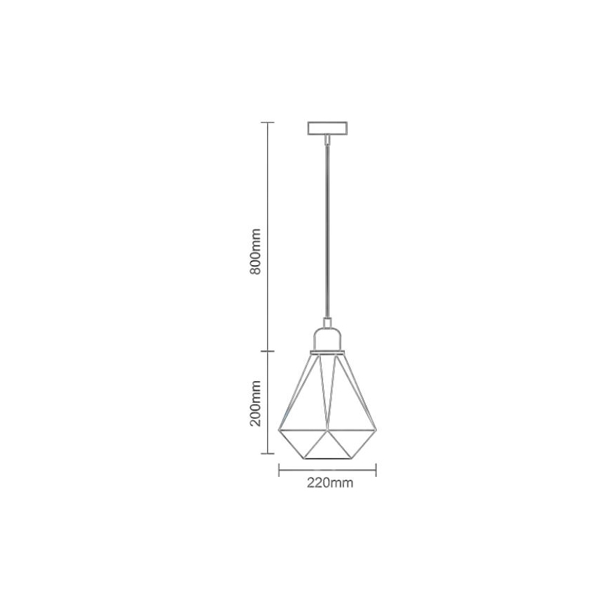 Pakabinamas sietynas 1xE27/60W/230V diametras 22 cm varis
