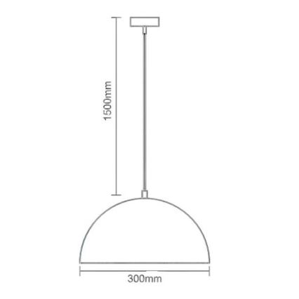 Pakabinamas sietynas 1xE27/60W/230V diametras 30 cm balta