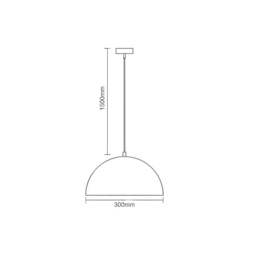 Pakabinamas sietynas 1xE27/60W/230V diametras 30 cm balta
