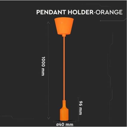 Pakabinamas sietynas 1xE27/60W/230V oranžinis