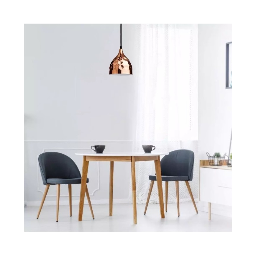 Pakabinamas sietynas 1xE27/60W/230V rožinis auksas