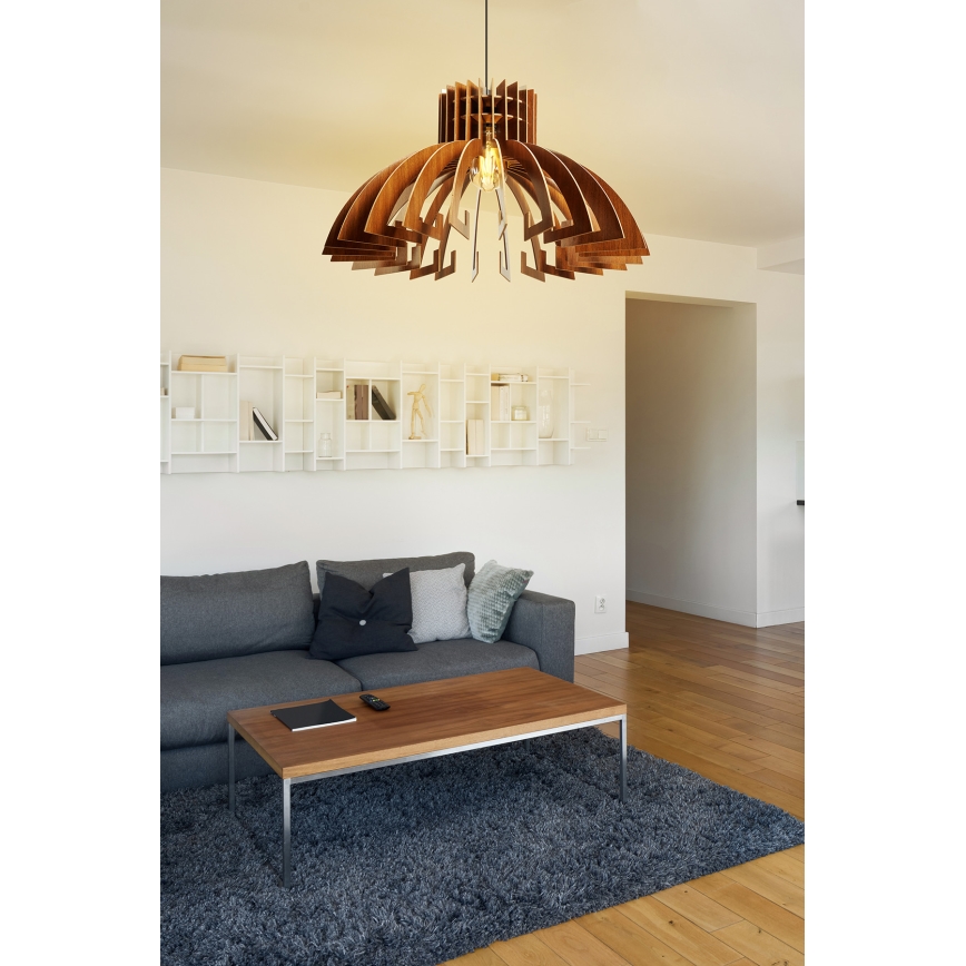 Pakabinamas sietynas 1xE27/60W/230V ruda diametras 39 cm