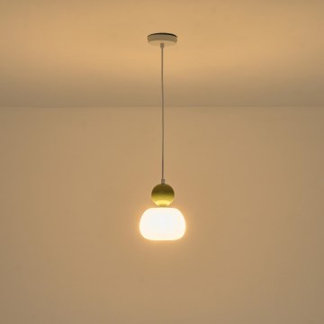 Pakabinamas sietynas 1xG9/7W/230V balta/žalia