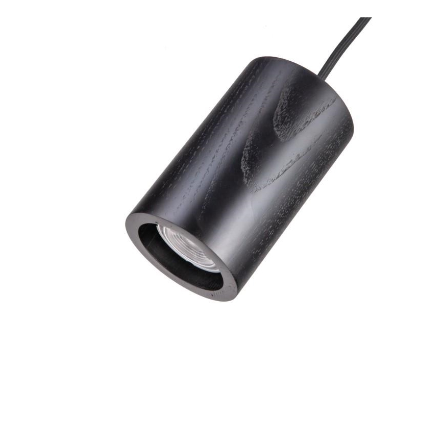 Pakabinamas sietynas 1xGU10/10W/230V uosio/medžio masyvo juoda