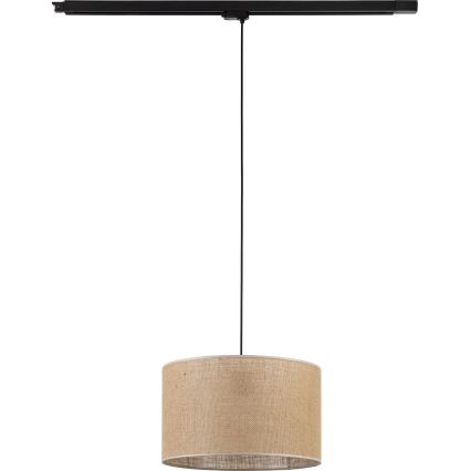 Pakabinamas sietynas 3 fazių bėgių sistemai TRACER 1xE27/15W/230V diametras 38 cm juoda/ruda