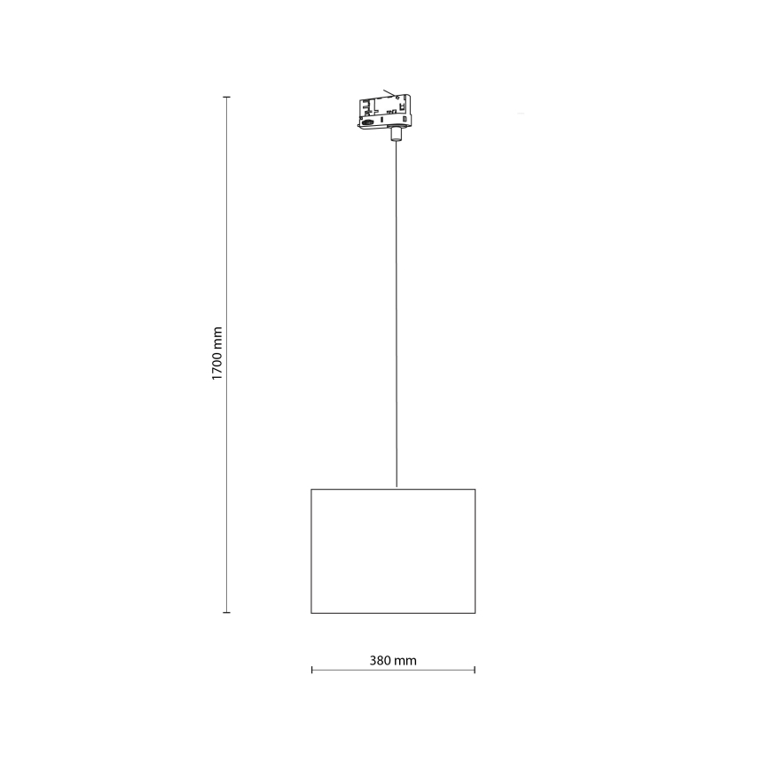 Pakabinamas sietynas 3 fazių bėgių sistemai TRACER 1xE27/15W/230V diametras 38 cm juoda/ruda