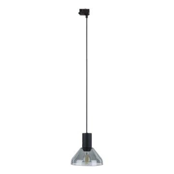 Pakabinamas sietynas 3 fazių bėgių sistemai NEO 1xE27/15W/230V juoda/dūminis juoda