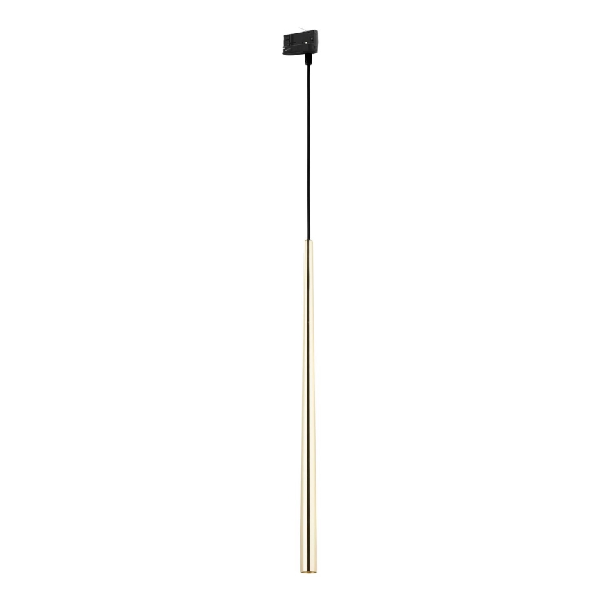 Pakabinamas sietynas 3 fazių bėgių sistemai PIANO 1xG9/8W/230V auksas/juoda
