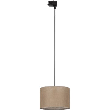 Pakabinamas sietynas 3 fazių bėgių sistemai TRACER 1xE27/15W/230V diametras 30 cm juoda/ruda