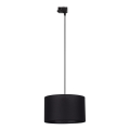 Pakabinamas sietynas 3 fazių bėgių sistemai TRACER 1xE27/15W/230V diametras 38 cm juoda