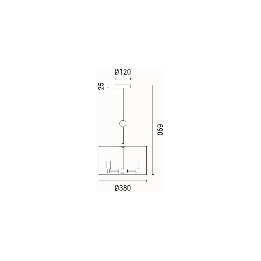 Pakabinamas sietynas 3xE14/15W/230V
