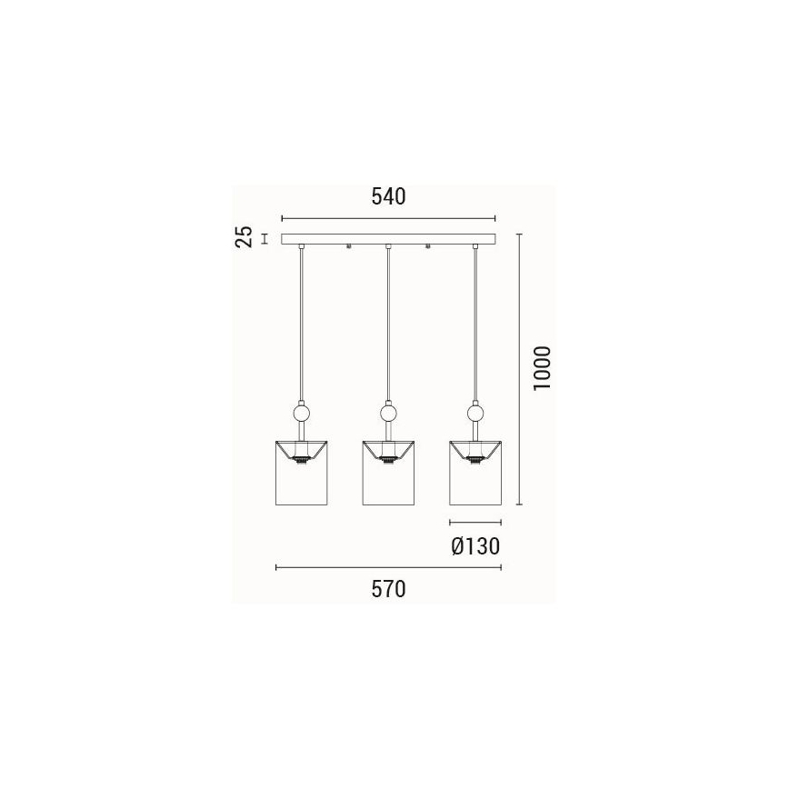 Pakabinamas sietynas 3xE14/15W/230V