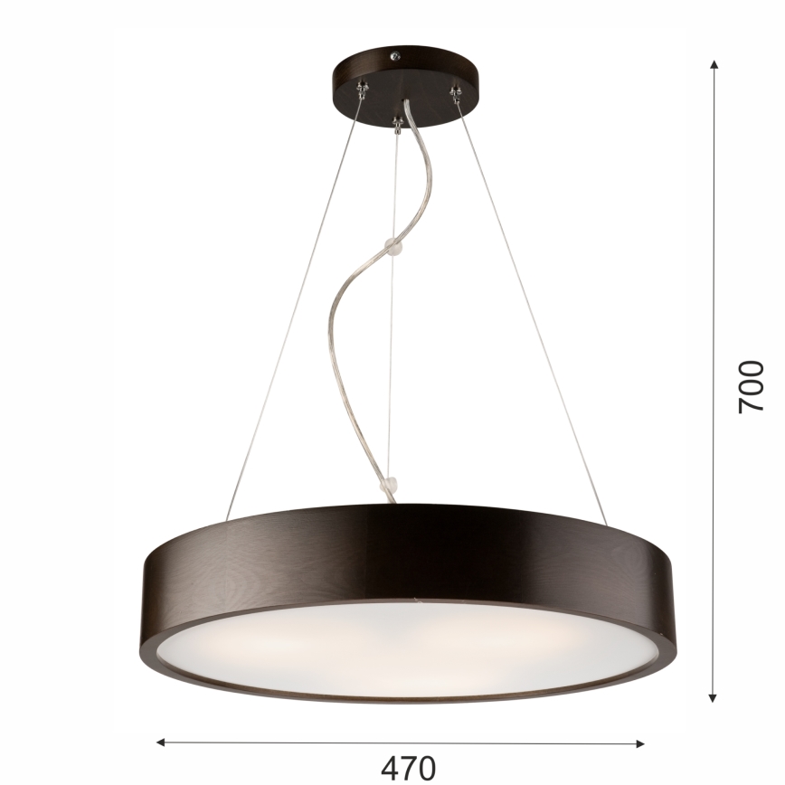 Pakabinamas sietynas 3xE27/60W/230V ø 47 cm pušis