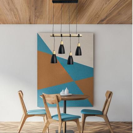 Pakabinamas sietynas 4xE27/60W/230V juoda