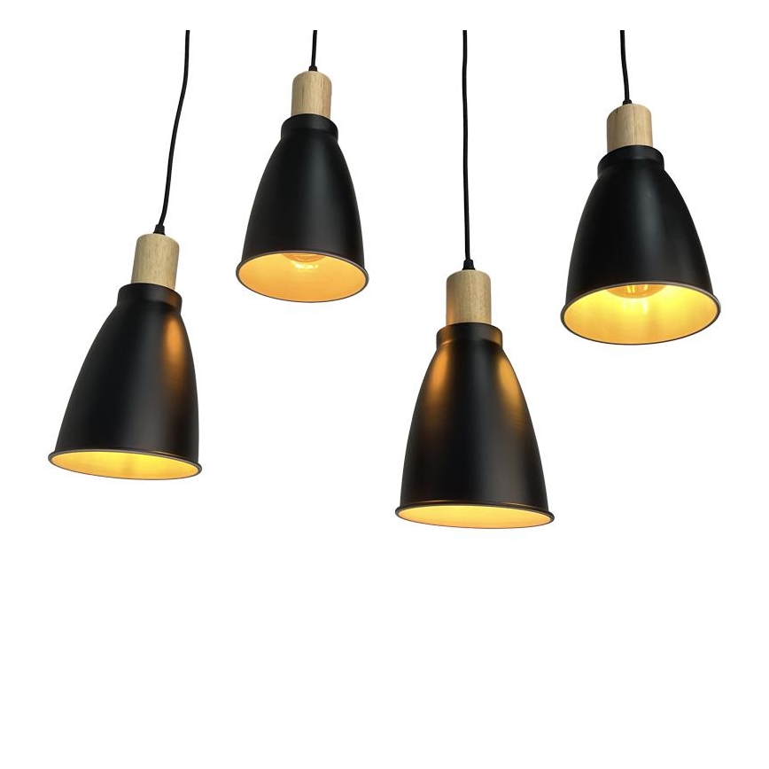 Pakabinamas sietynas 4xE27/60W/230V juoda