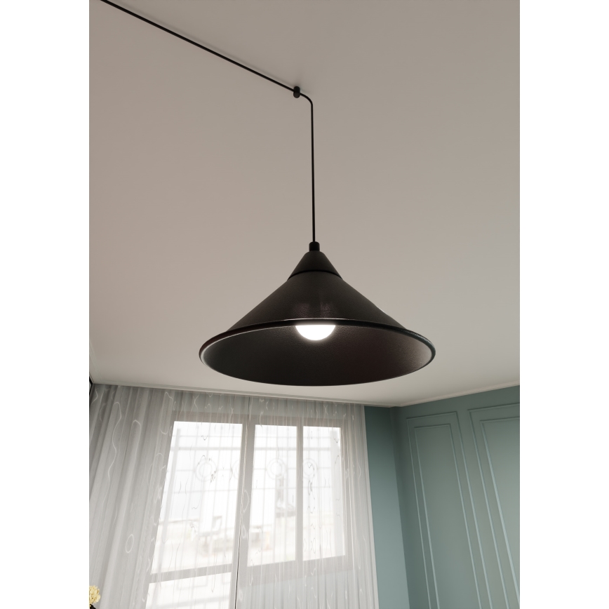 Pakabinamas sietynas ABRAMO 1xE27/15W/230V juoda