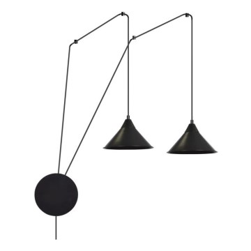 Pakabinamas sietynas ABRAMO 2xE27/15W/230V juoda