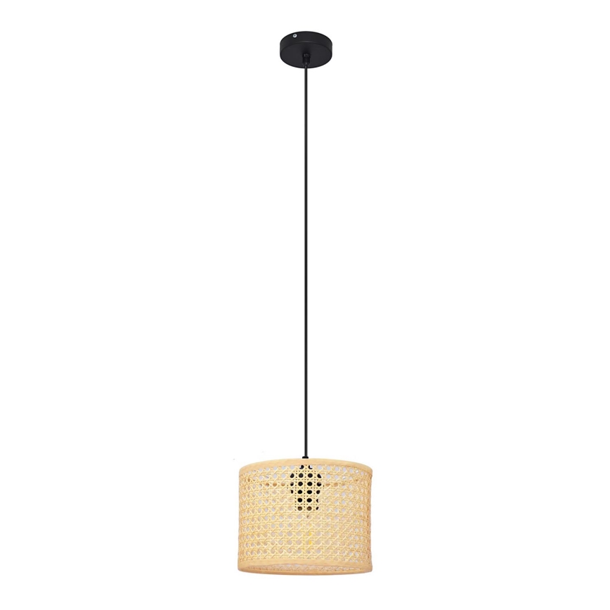 Pakabinamas sietynas ALBA 1xE27/15W/230V d. 20 cm rotango/juoda