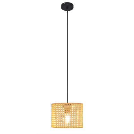 Pakabinamas sietynas ALBA 1xE27/15W/230V d. 20 cm rotango/juoda