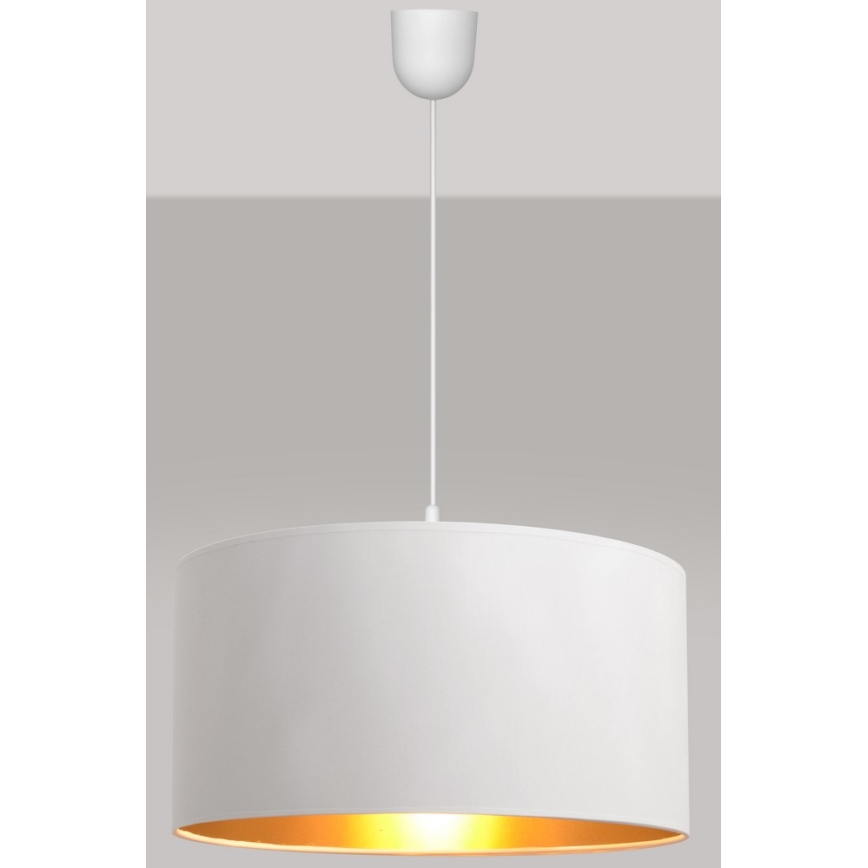 Pakabinamas sietynas ALBA 1xE27/15W/230V d. 40 cm baltas/aukso