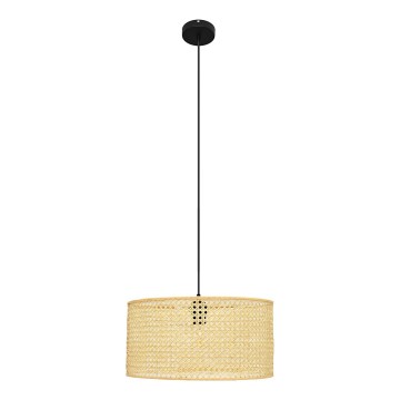 Pakabinamas sietynas ALBA 1xE27/15W/230V d. 40 cm rotango/juoda