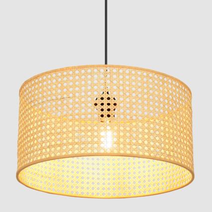 Pakabinamas sietynas ALBA 1xE27/15W/230V d. 40 cm rotango/juoda