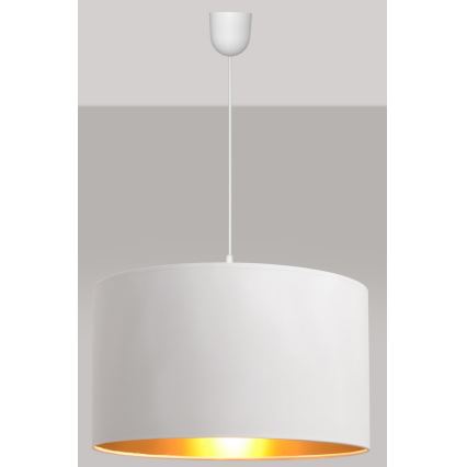 Pakabinamas sietynas ALBA 1xE27/15W/230V d. 45 cm baltas/aukso