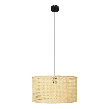 Pakabinamas sietynas ALBA 1xE27/15W/230V d. 45 cm rotango/juoda