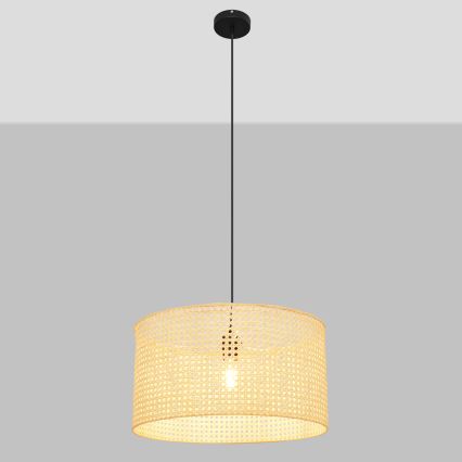 Pakabinamas sietynas ALBA 1xE27/15W/230V d. 45 cm rotango/juoda