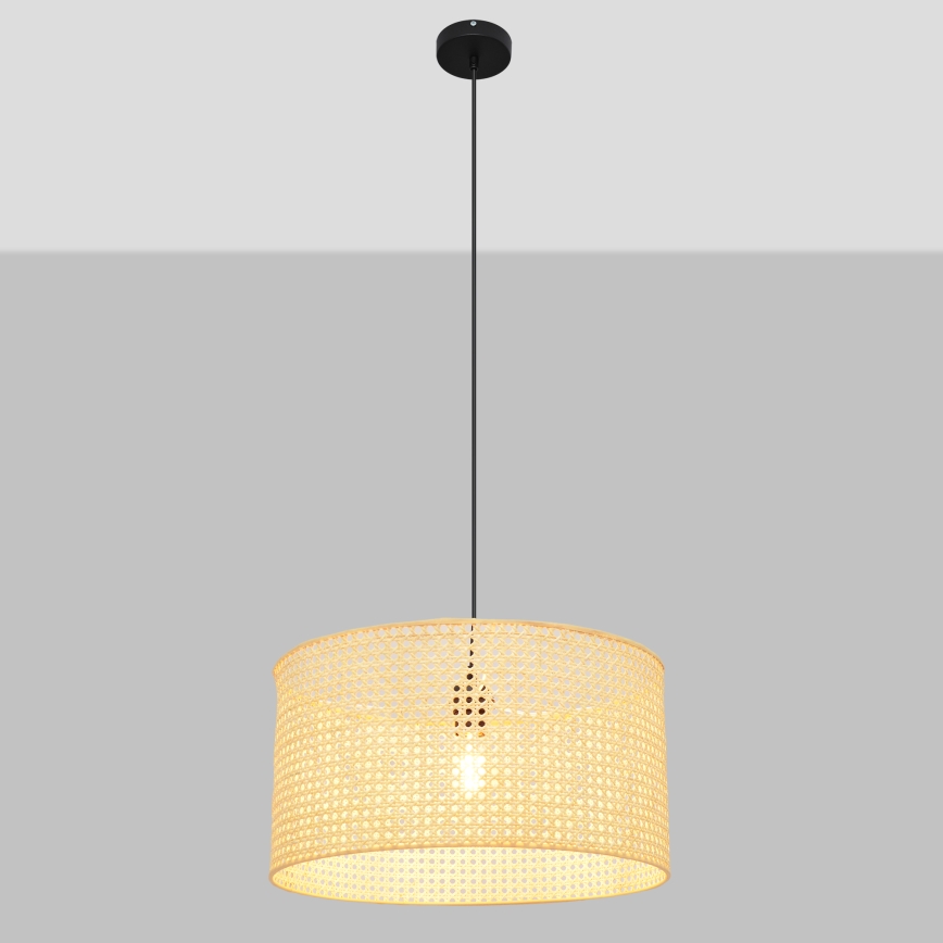 Pakabinamas sietynas ALBA 1xE27/15W/230V d. 45 cm rotango/juoda