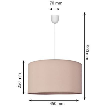 Pakabinamas sietynas ALBA 1xE27/15W/230V d. 45 cm smėlio spalva