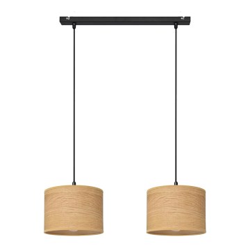 Pakabinamas sietynas ALBA 2xE27/15W/230V rudas/juodas