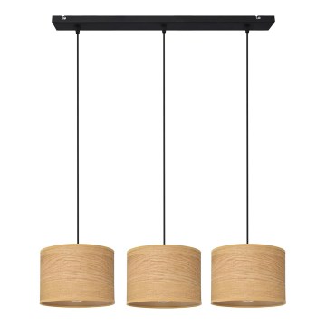 Pakabinamas sietynas ALBA 3xE27/15W/230V rudas/juodas
