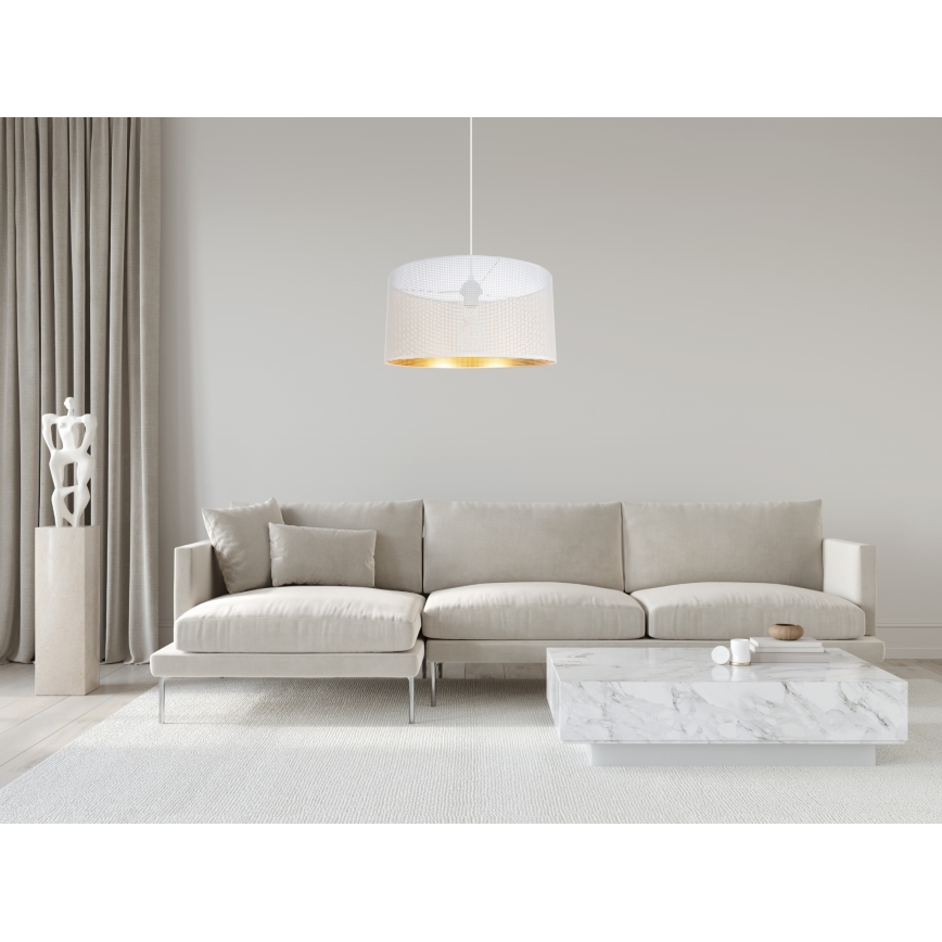 Pakabinamas sietynas ALDO 1xE27/60W/230V d. 40 cm baltas