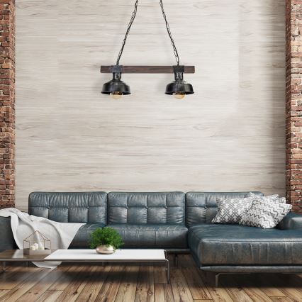 Pakabinamas sietynas ant grandinės FARO 2xE27/60W/230V