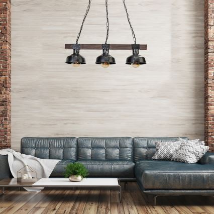 Pakabinamas sietynas ant grandinės FARO 3xE27/60W/230V