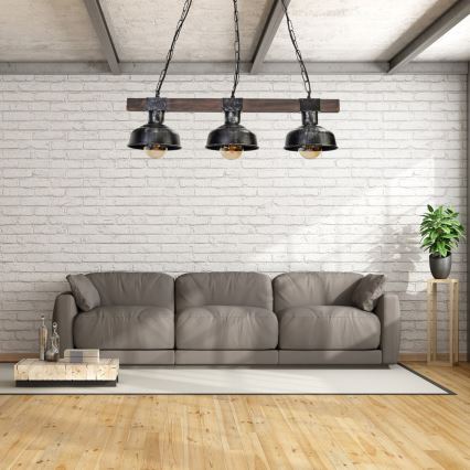 Pakabinamas sietynas ant grandinės FARO 3xE27/60W/230V
