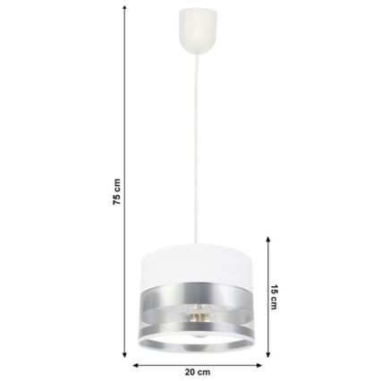 Pakabinamas sietynas ant grandinės MILO 1xE27/60W/230V sidabras