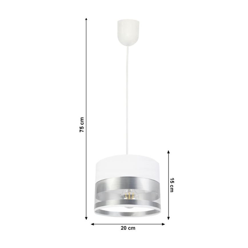 Pakabinamas sietynas ant grandinės MILO 1xE27/60W/230V sidabras